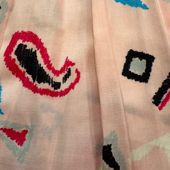 Vintage 80s A-line Skirt with pockets, Pretty in Pink Skirt - Picture 3 of 5